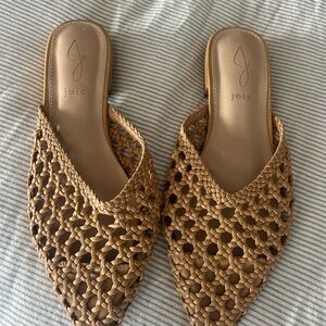 Joie Tan Woven Mules